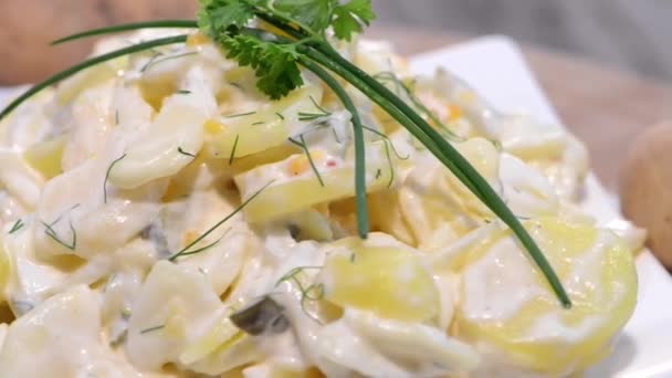 Potato salad — Stock Video