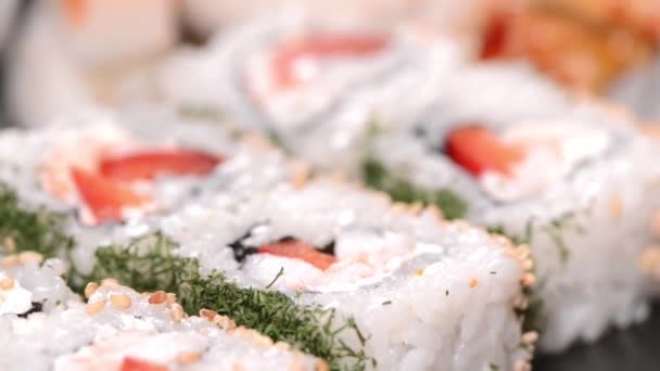 Porzione di sushi — Video Stock