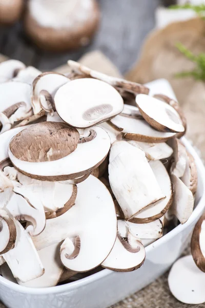 Fresh sliced Mushrooms — Stock Photo, Image