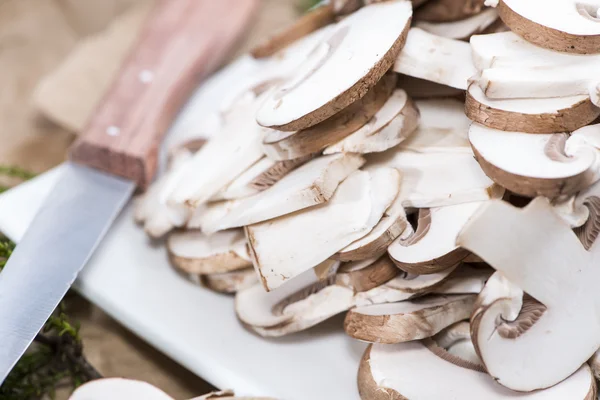 Portion of sliced Mushrooms — Stock Photo, Image