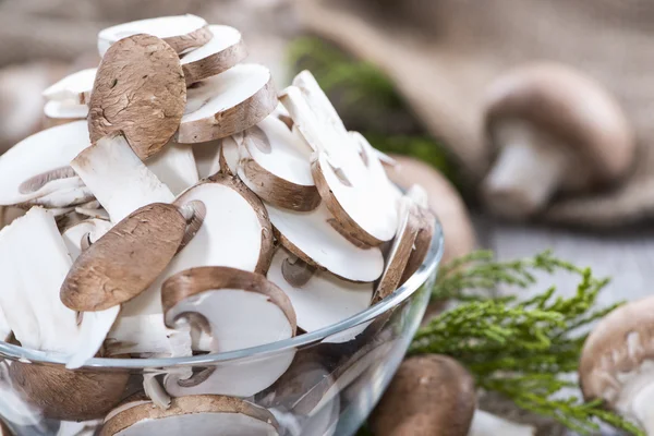 Portion of sliced Mushrooms — Stock Photo, Image