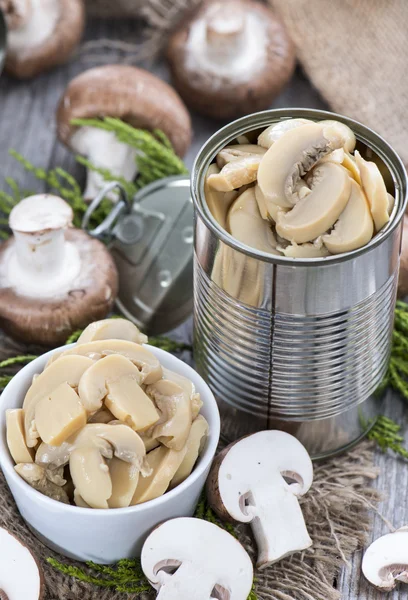 Portion of preserved Mushrooms — Stock Photo, Image