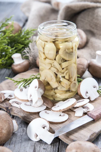 Preserved Mushrooms — Stock Photo, Image