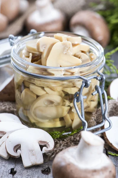 Canned Mushrooms — Stock Photo, Image