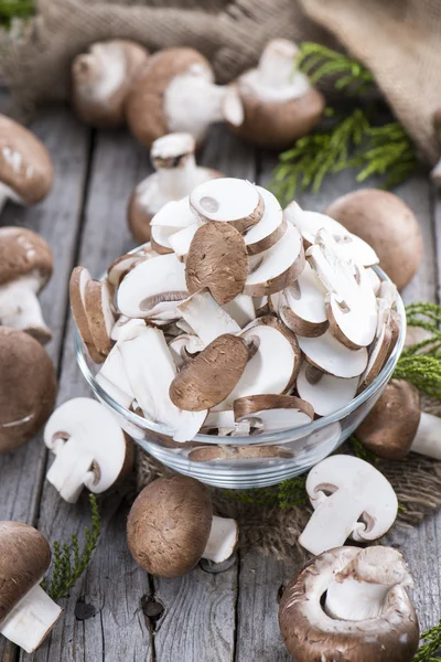 Heap of Sliced Mushrooms — Stock Photo, Image