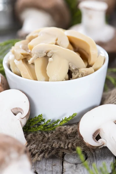 Canned Mushrooms — Stock Photo, Image