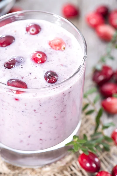 Cranberry Milkshake — Stock Photo, Image