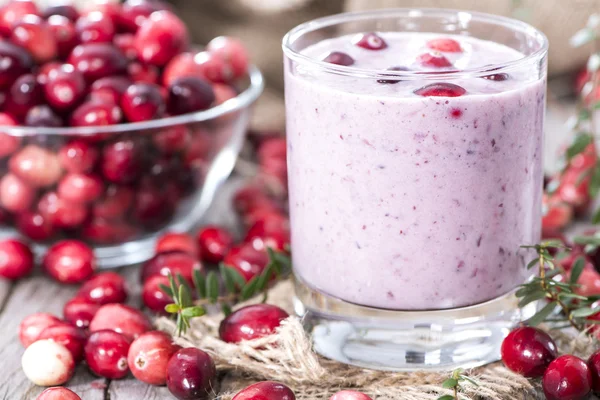 Cranberry Milkshake — Stock Photo, Image