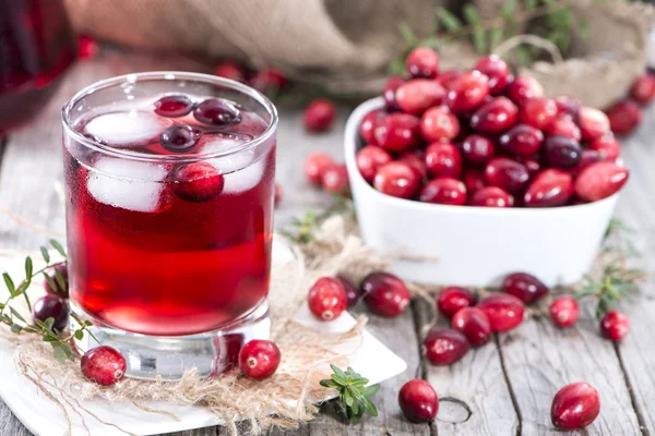 Vers cranberry sap — Stockfoto