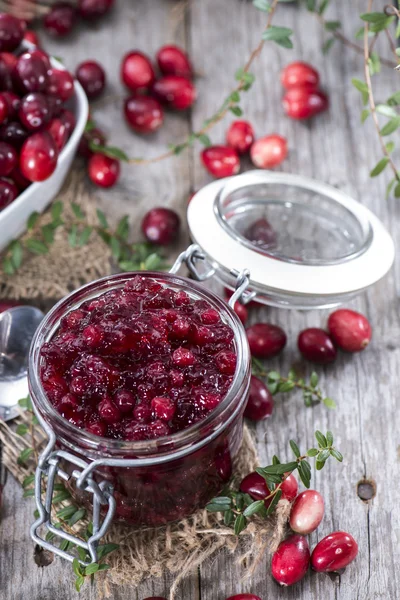 Engarrafamento de cranberry — Fotografia de Stock