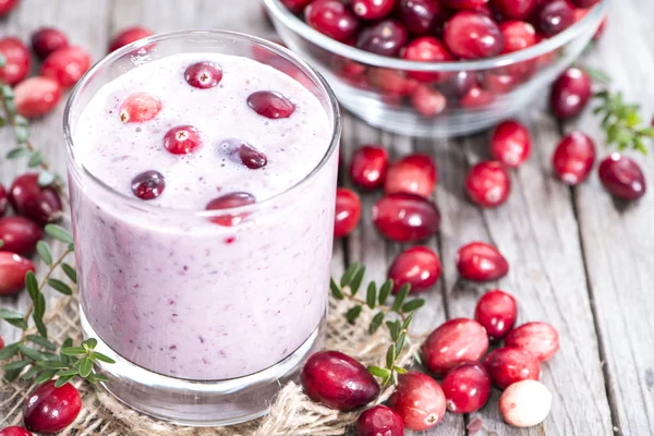 Fresh made Cranberry Milkshake — Stock Photo, Image