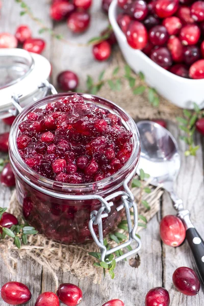 Homemade Cranberry Jam — Stock Photo, Image