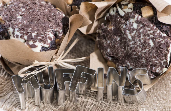 Φρέσκο έκανε muffins σοκολάτας — Φωτογραφία Αρχείου