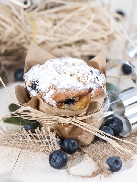 Muffins de mirtilo feitos recentemente — Fotografia de Stock