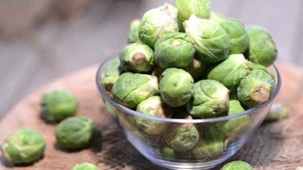 Raw Brussel Sprouts — Stock Video