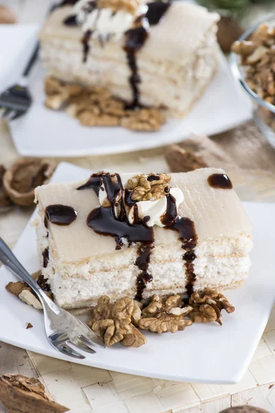 Tarta de nuez de mazapán —  Fotos de Stock