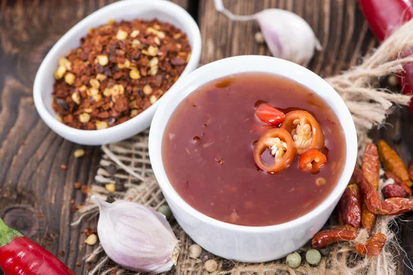 Porción de salsa de chile fresca —  Fotos de Stock