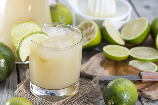 Glass with fresh made Lime Juice — Stock Photo, Image