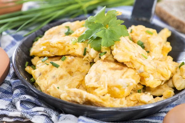 Portion of fresh made Scrambled Eggs — Stock Photo, Image