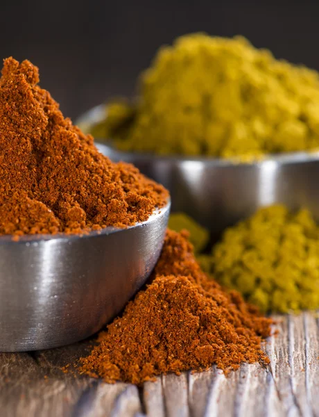 Polvere di curry e paprika — Foto Stock