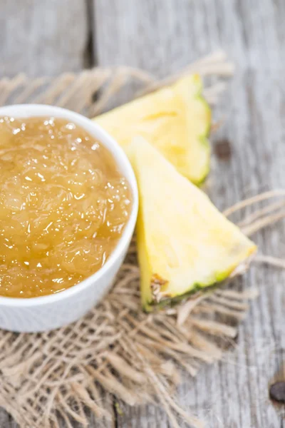 Small bowl with Pineapple Jam — Stock Photo, Image
