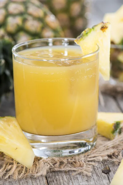 Portion of fresh Pineapple Juice — Stock Photo, Image