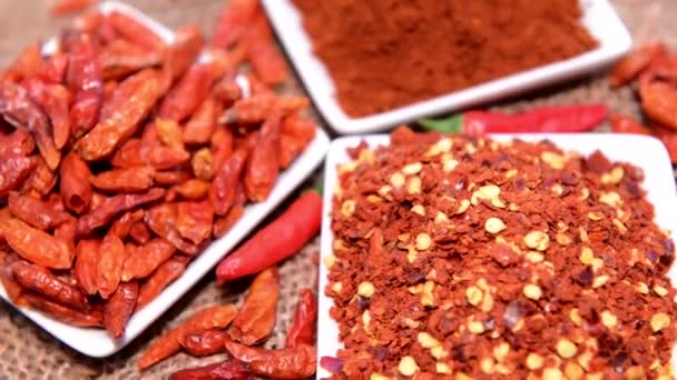 Especias de chile — Vídeo de stock