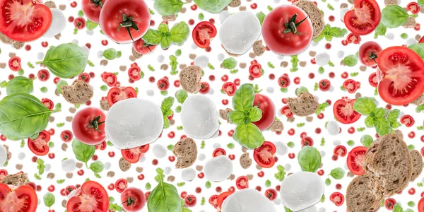 Antipasto background (on white) — Stock Photo, Image