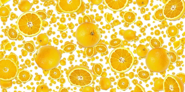 Oranges background (on white) — Stock Photo, Image