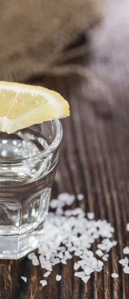 Tequila Plata con limón y sal —  Fotos de Stock
