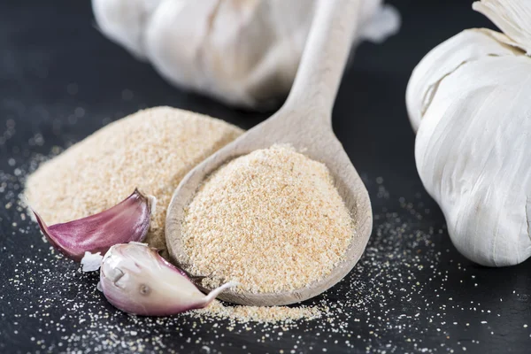 Wooden Spoon with Garlic Powder