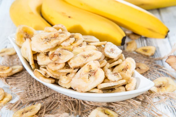 Patatine di banana essiccate fresche — Foto Stock