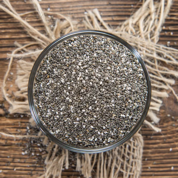 Chia Seeds in a small miss — стоковое фото