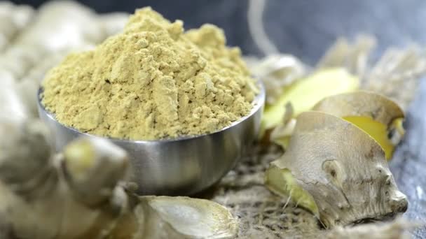 Ginger Powder Portion — Stock Video