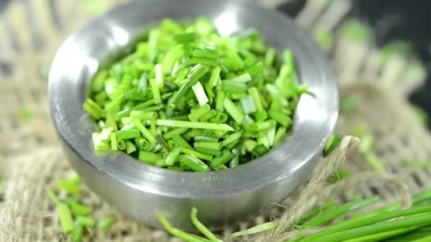 Cutted Chive Portion — Stock Video