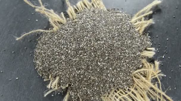 Portion of Chia Seeds — Stock Video