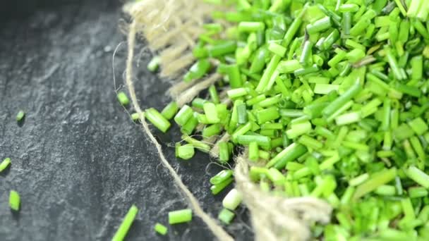 Heap of fresh Chive — Stock Video