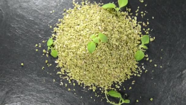 Portion of dry Oregano — Stock Video