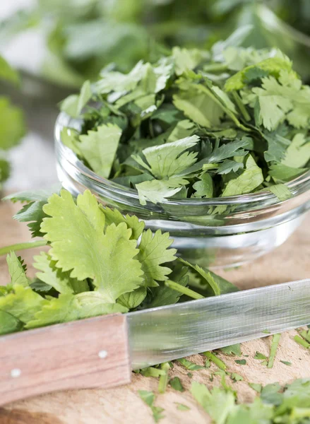 Τμήμα του το φρέσκο cilantro — Φωτογραφία Αρχείου