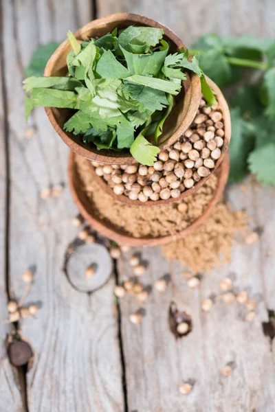 Coriander in small Bowls — Stock Photo, Image