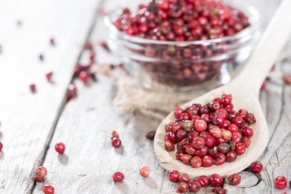 Rosa Pfefferkörner (Nahaufnahme)) — Stockfoto