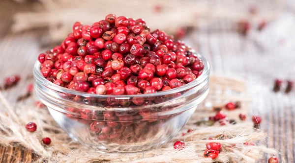 Bowl with Pink Peppercorns — Stock Photo, Image