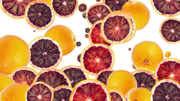Queda de laranjas de sangue — Vídeo de Stock
