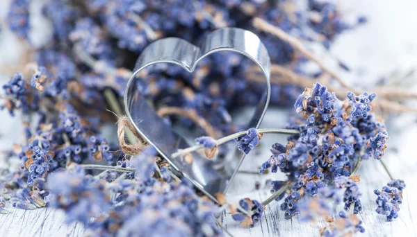 Lavendel und Herzformen — Stockfoto