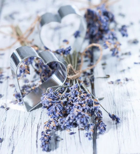 Lavendel und Herzformen — Stockfoto