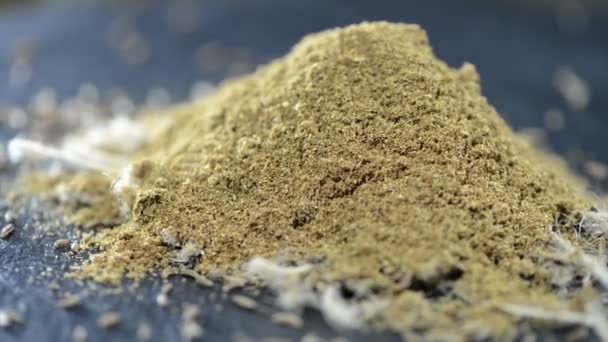 Fresh made Caraway Powder — Stock Video