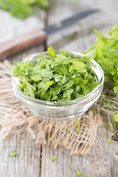 Frische flache Petersilie — Stockfoto