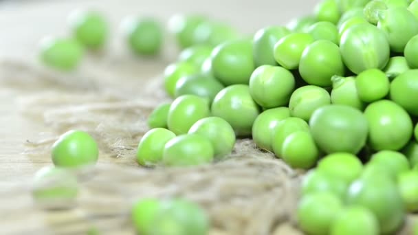 Portion of fresh Peas — Stock Video