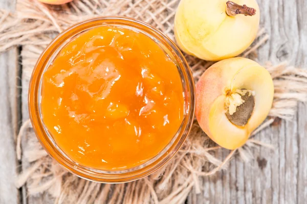 Portion of fresh made Apricot Jam — Stock Photo, Image