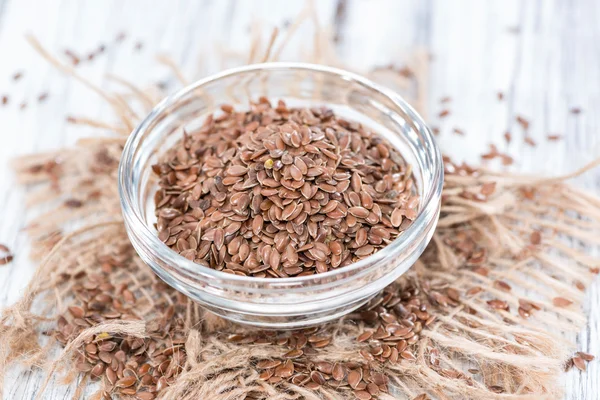 Bowl with Linseeds — Stock Photo, Image